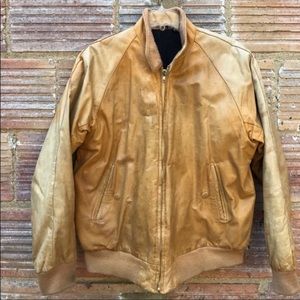Street Style Leather Distressed Jacket L